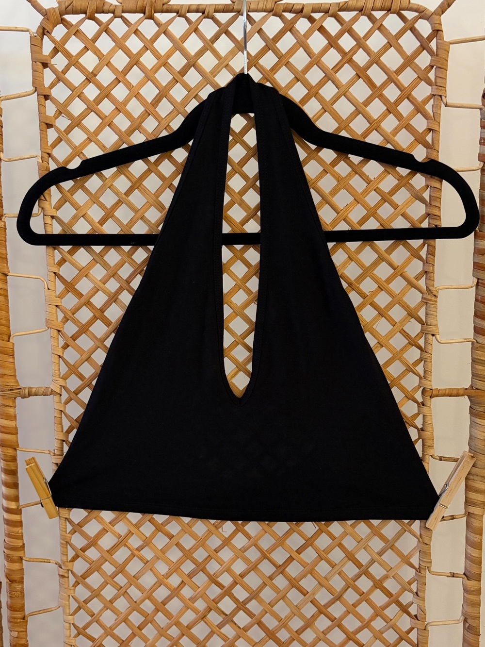 ASOS Women’s Black Halter Crop Top